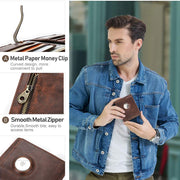 Multi Slot Leather Airtag Wallet