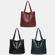 Large Capacity Women's Faux Leather Tote Shoulder Purse Casual Handbag