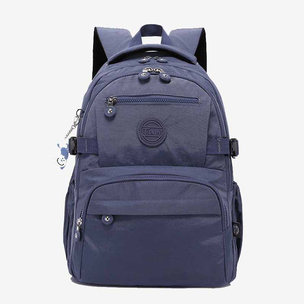 Simple Student Backpack Short Travel Durable Waterproof Nylon Dapack
