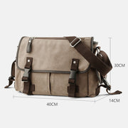 Canvas Messenger Bag Vintage Crossbody Shoulder Bag Laptop Bag Briefcase