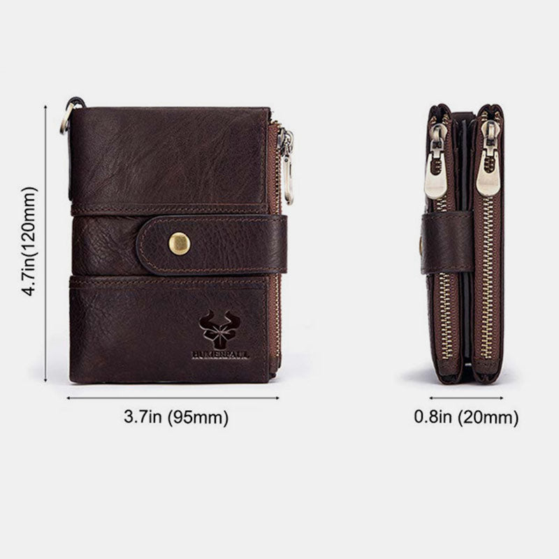 RFID Genuine Leather Large Capacity Wallet