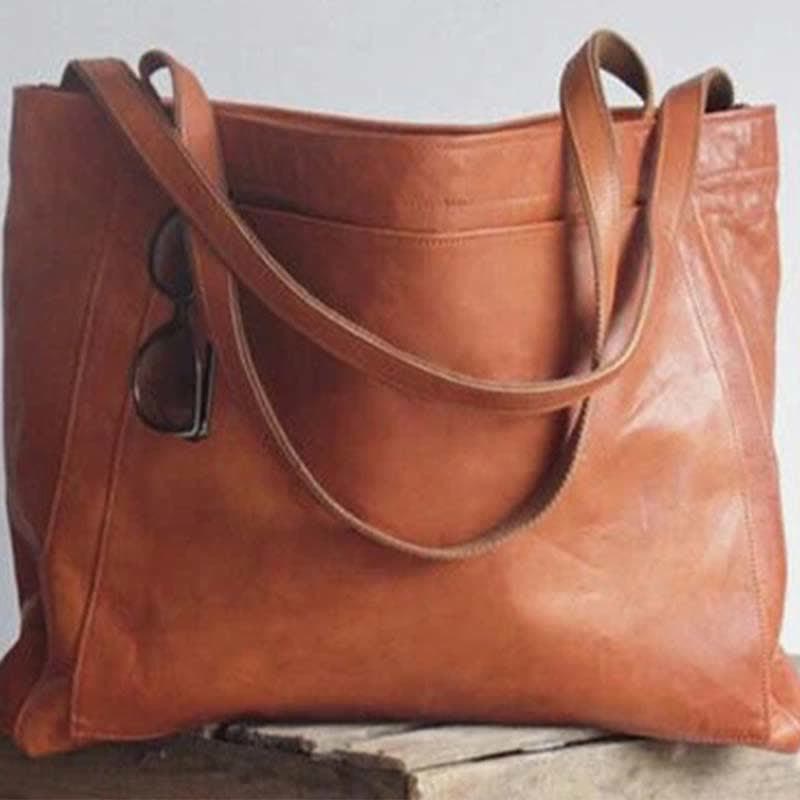 Extra Large Women's Soft PU Leather Tote Shoulder Bag Handbag