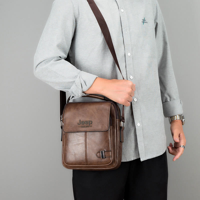 Retro Messenger Bag For Men Business Commute Leisure Crossbody Bag