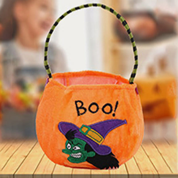 Halloween Pumpkin Decorative Cute Cartoon Round Candy Gift Bag