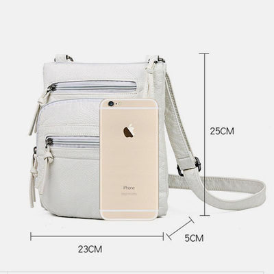 High Capacity Soft Leather Crossbody Bag Shoulder Bag