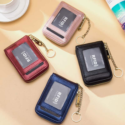 RFID Large Capacity Card Holder With Key Chain