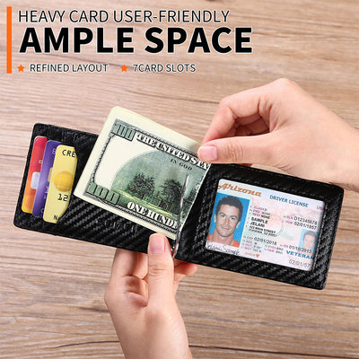 Quick Access Money Clip Leather Airtag Wallet