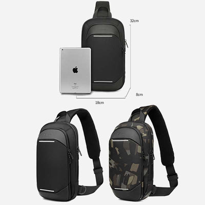 Sling Bag For Men Business USB Charging Crossbody Chest Bag