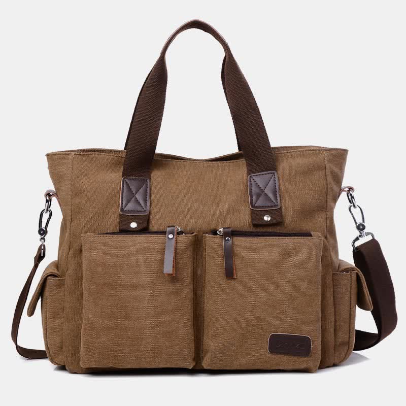 Laptop Tote Bag for Men Women Casual Canvas Work Handbag Purse