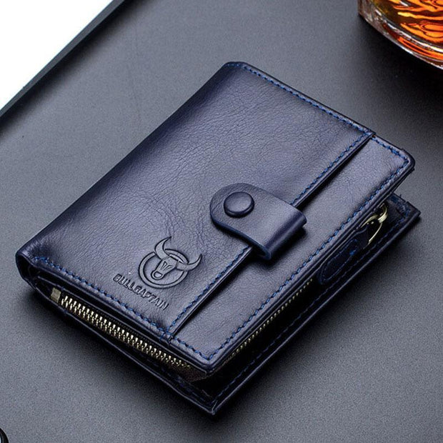 Genuine Leather Vintage Card Holder Money Clip Wallet