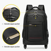Men Women Business Waterproof Pull Rod Backpack Multifunctional Travel Bag