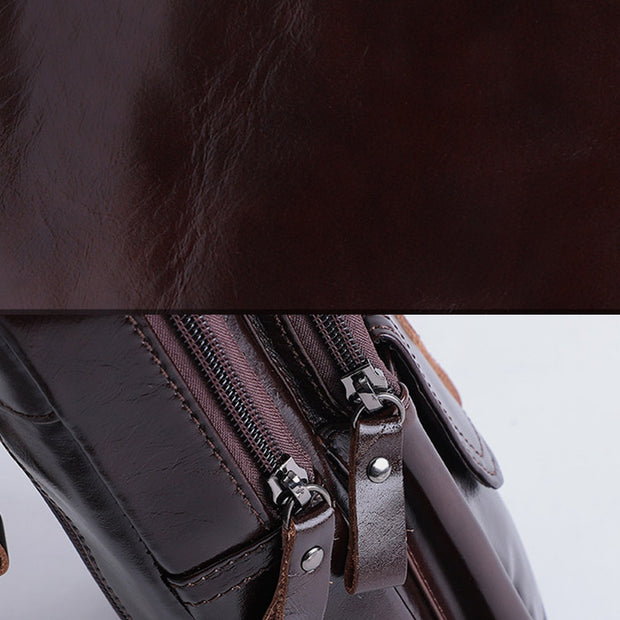 Vintage Genuine Leather Crossbody Sling Bag