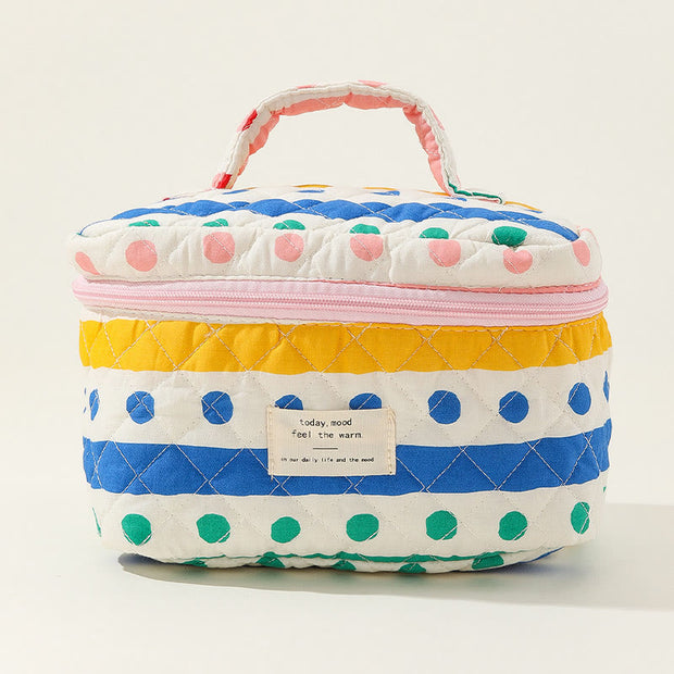 Portable Storage Bag For Women Cute Colorful Large Makeup Bag