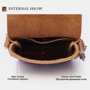 Retro Large Capacity Soft Genuine Leather Crossbody Bag