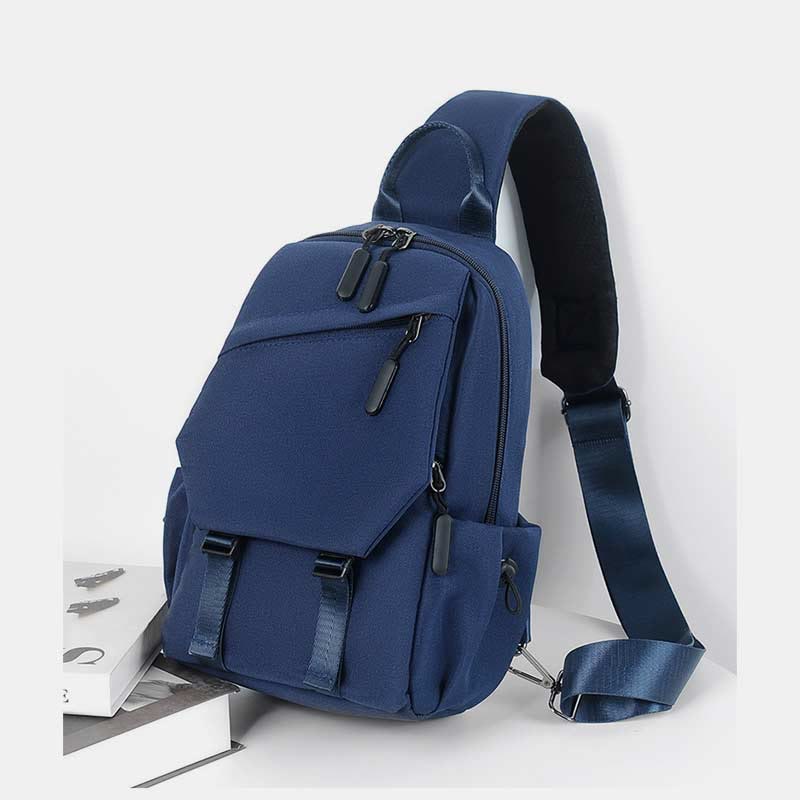 Sling Bag for Men Abrasion Resistant Casual Oxford Crossbody Backpack