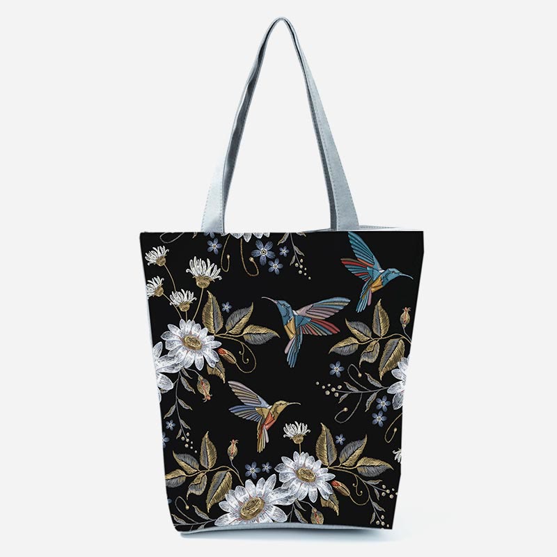 Tote Bag For Women Floral Print Large Capacity Shoulder Bag