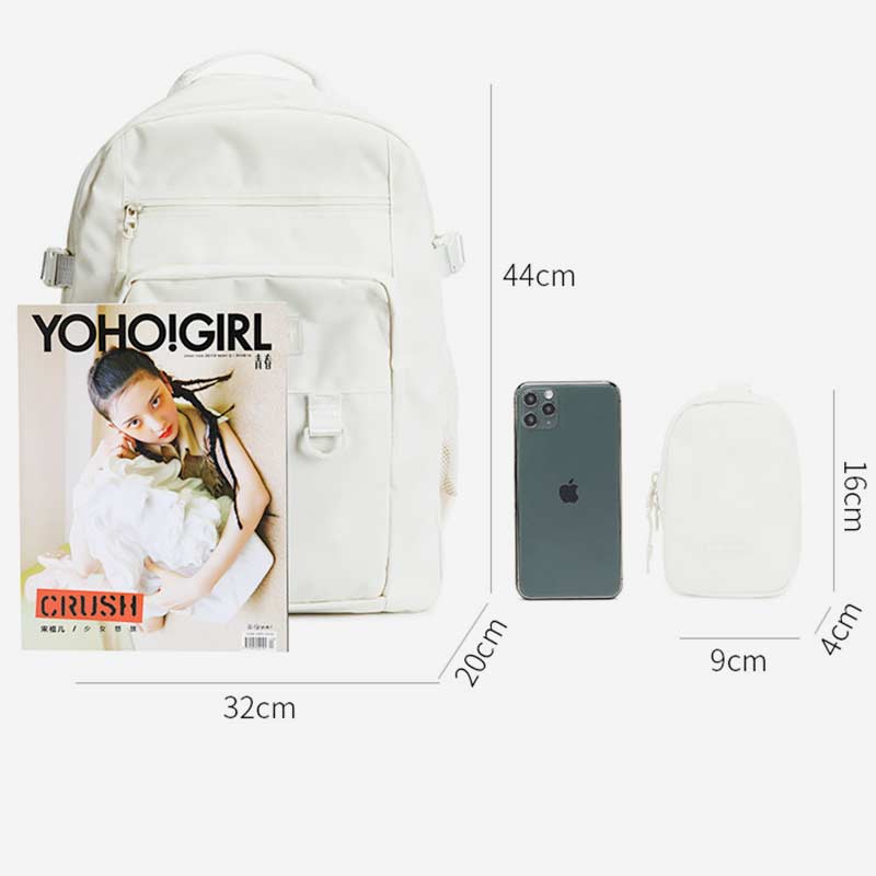 Waterproof Multi-Pocket School Backpack Bookbag With Pouch Fit 15.6" Laptop