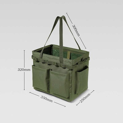 Collapsible Camping Tool Bag Garden Tool Organizer Storage Toolbag Handbag