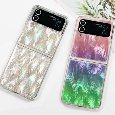 Phone Case For Galaxy Z Flip Shell Pattern Bling Case