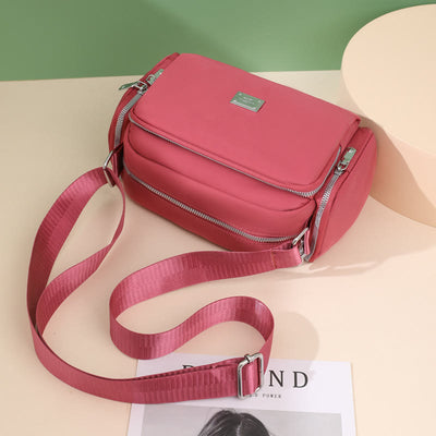 Crossbody Bag For Women Wide Strap Lightweight Nylon Shoulder Bag