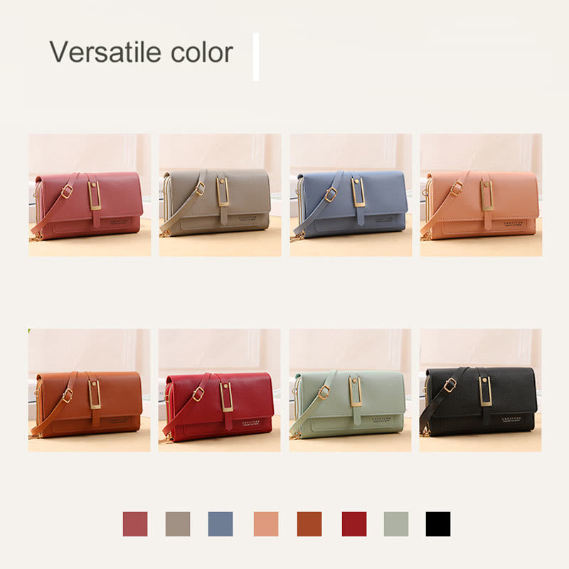 Phone Bag For Women Solid Color Large Capacity Money Purse