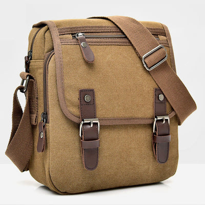 Messenger Bag For Men Retro Canvas Business Crossbody Shoulder Bag