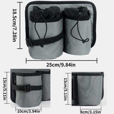 Portable Water Bottle Holder Carriers Pouch with 2 Bottle Pockets