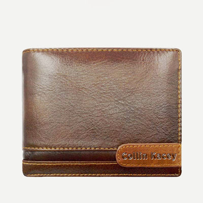 Mens Retro Bifold Short Roomy Leather Wallet Multi Style Optionals