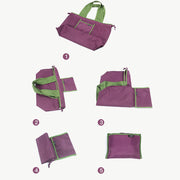 Shopping Tote For Women Large Capacity Drawstring Foldable Shoulder Bag