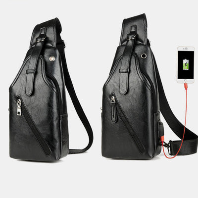 Anti-theft USB Charging Waterproof Sling Bag