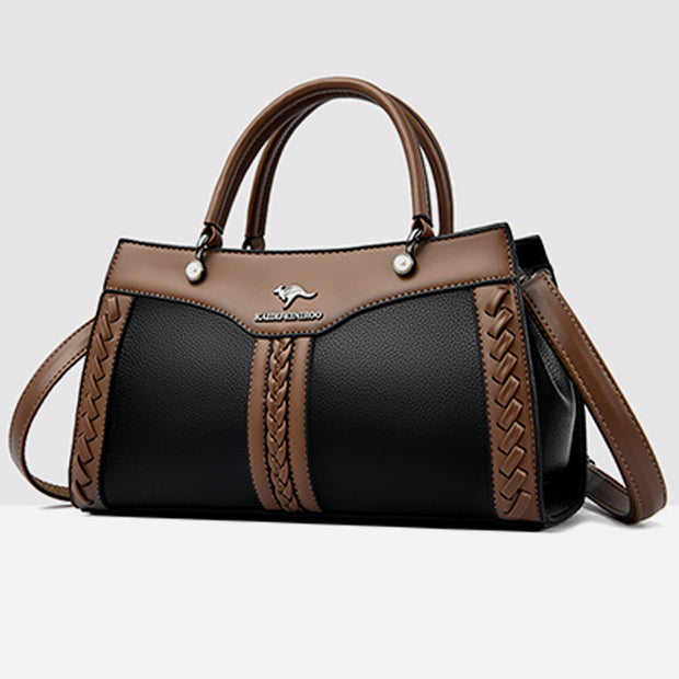 Horizontal Top Handle Bag Twist Stripe Cute Crossbody Bag