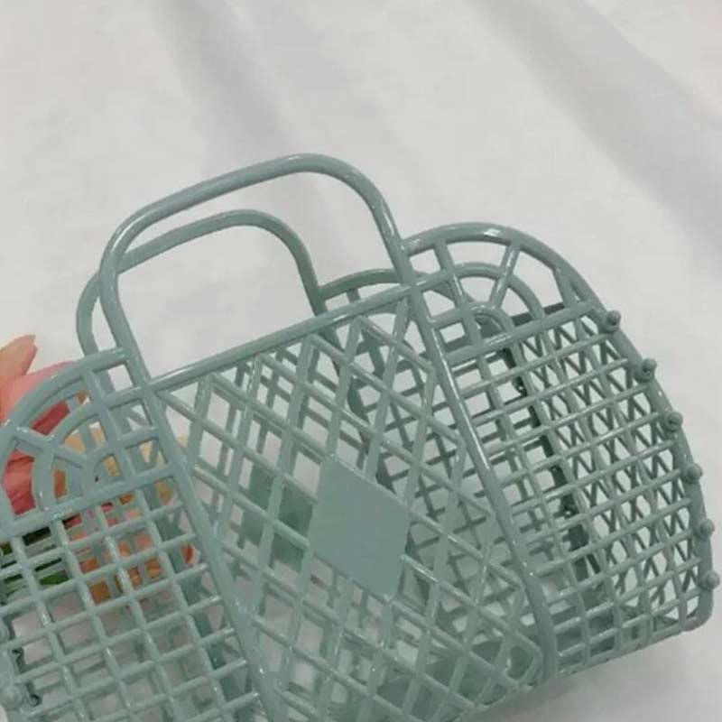 Handbag for Bathroom Rhomboid Flexible Organizing Storage Collapsible Bath Basket