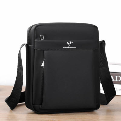 Messenger Bag for Men Black Oxford Waterproof Daily Crossbody Bag