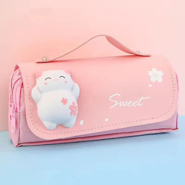 Pencil Case For Study Cute Decompression Multifunctional Large Capacity Case
