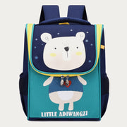Cartoon Backpack For Kids Animal Printing Spine Protect Schoolbag