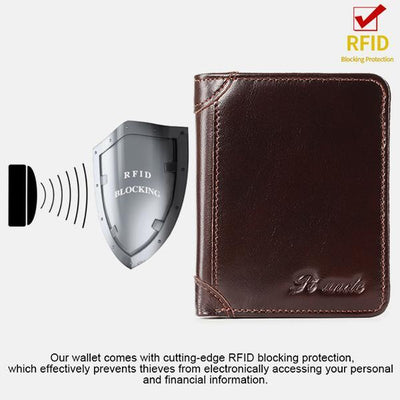 RFID Multifunctional Leather Wallet