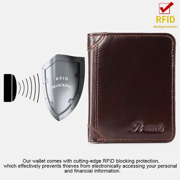 RFID Multifunctional Leather Wallet