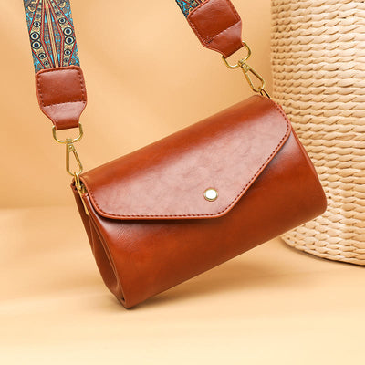 Crossbody Bag For Women Genuine Leather Cylinder Large Capacity Shoulder Bag