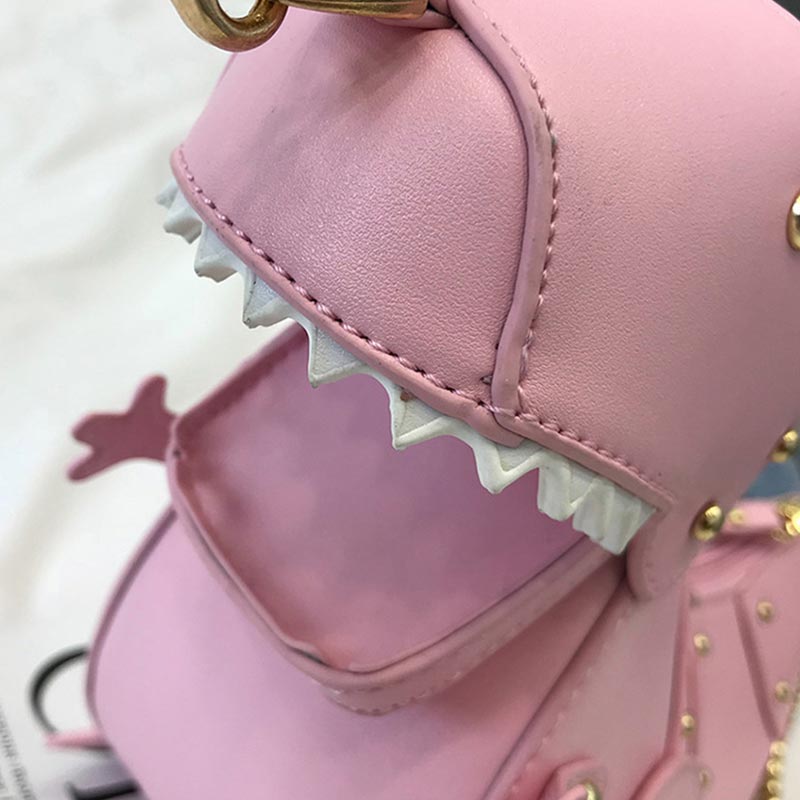 Women Mini Crossbody Bag Cute Dinosaur Shape Chain Strap Crossbody Shoulder Bag