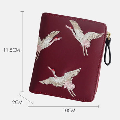 Embroidery Large Capacity Lightweight Bifold Wallet