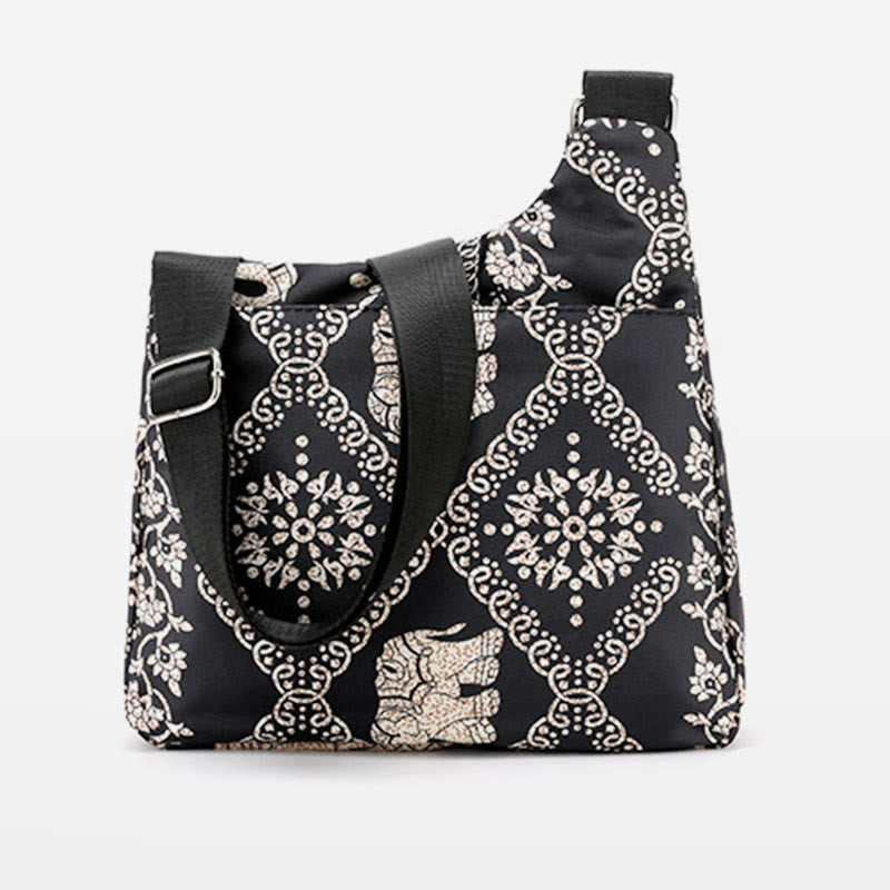 Crossbody Bag for Women Folk-Custom Ethnic Printing Nylon Satchel