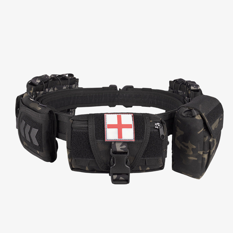 Tactical Belt For Outdoor Patrol Multifunctional Detachable Nylon Waist Bag