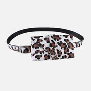 Leopard Pattern Waist Bag Women Artificial Horse Hair Belt Bag