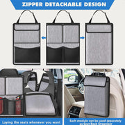 Car Organizer For Seat Back Zipper Detachable Design Oxford Storage Bag
