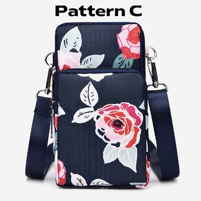 Lightweight Mini Shoulder Bag Women Purse Floral Crossbody Wallet Phone Bag