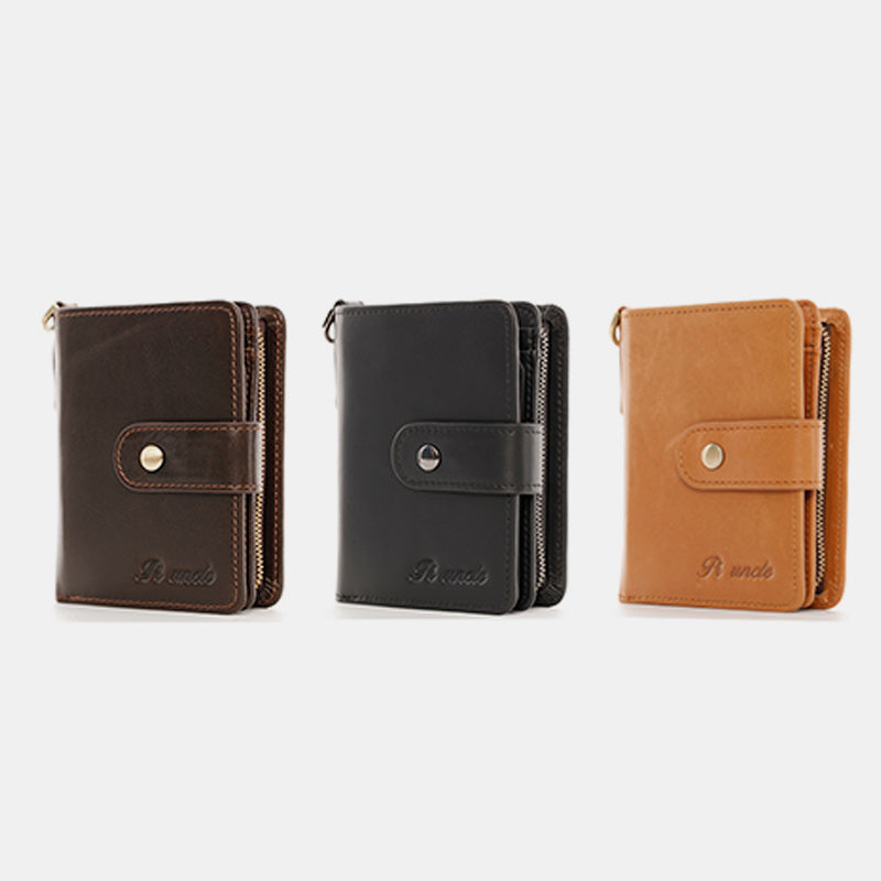 RFID Blocking Small Leather Wallet