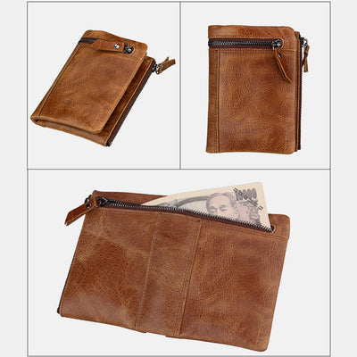 RFID Crazy Horse Leather Wallet