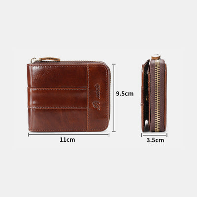 RFID Large Capacity Vintage Short Wallet