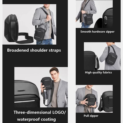 Waterproof Large Capacity Crossbody Bag for Men Fashion Travel Sling Bag