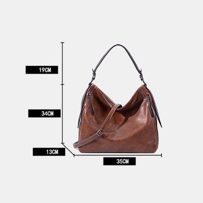 Retro Handbag for Women Large Designer Ladies Hobo Bag Leather Bucket Purse